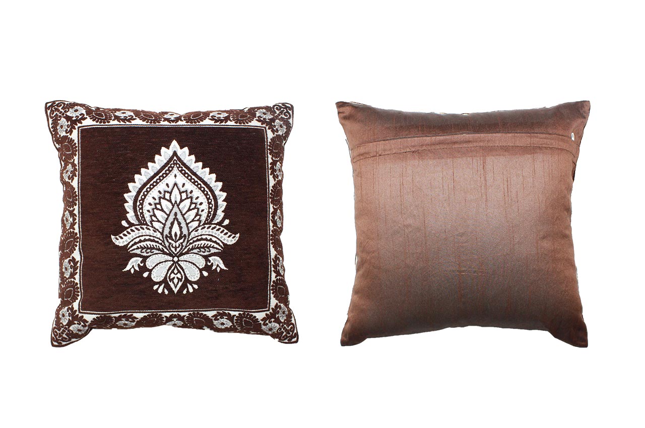 Chenille Alpona Cushion Cover (16*16 Inches)  Set of 2 Pc